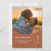 Minimalistische ringen "Save the Date" uitnodiging (Voorkant)