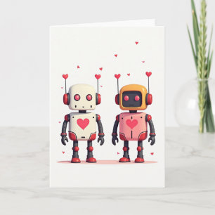 Minimalistische Robots Harten Kaart