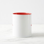 Minimalistische Rode Aangepaste Tekst Mum Wit Mok (Midden)
