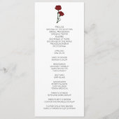 Minimalistische Rode Anjers Trouwprogramma Programma (Voorkant)