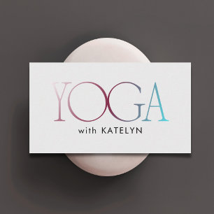Minimalistische Rode Blauwe Grijze Krachtige Yoga Visitekaartje