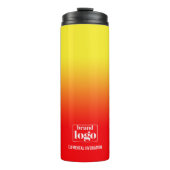 Minimalistische rode gele gradiënt elementaire Log Thermosbeker (Voorkant)