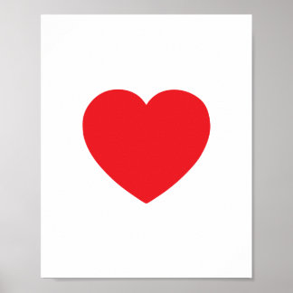 Minimalistische Rode Hart Poster