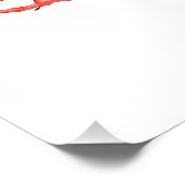 Minimalistische rode koraal perfect poster (Hoek)