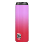 Minimalistische Rode Lila Gradiënt Elementale Logo Thermosbeker (Achterkant)