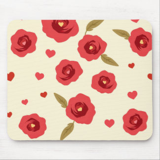 Minimalistische rode rozen muismat