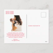 Minimalistische rode script foto moderne kerst feestdagenkaart (Achterkant)