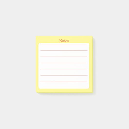 minimalistische rode voering post-it® notes (Voorkant)