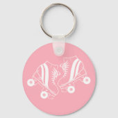 Minimalistische rolroze Schaatsen Derby Skating ro Sleutelhanger (Voorkant)