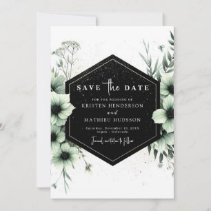 Minimalistische romantische Boho Sage Green bruilo Save The Date