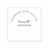 Minimalistische Ronde Aangepaste Handgemaakt Met L Rubberstempel (Afrduk)