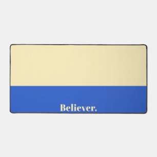 Minimalistische roomkleurige crèmekleurige tweekle bureaumat