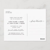 Minimalistische Roos Gold Script Foto Bewaar de da Briefkaart (Achterkant)