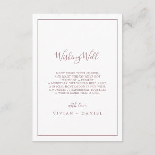 Minimalistische Roos Gold Wedding Wishing Well Kaa Informatiekaartje