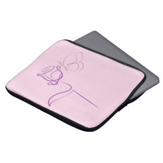 Minimalistische Roos Laptop Hoes