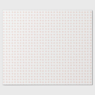Minimalistische roos pootafdrukken inpakpapier