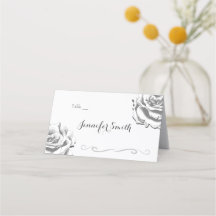 Minimalistische Roos Wedding Place kaarten