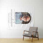 Minimalistische rouwherdenking Gedenk In Liefdevol Wandkleed (In Situ (horizontaal))