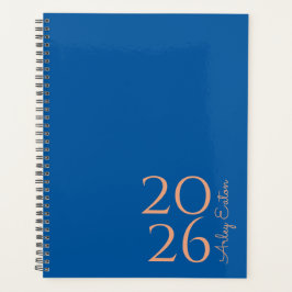 Minimalistische Royal Blue Custom Persoonlijk Maan Planner