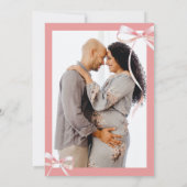 Minimalistische roze boog Het is een meisje Baby s Kaart (Achterkant)