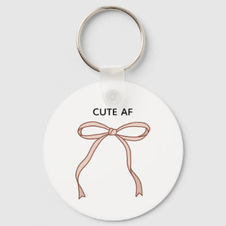 Minimalistische Roze Coquette Lint Strik Sleutelhanger