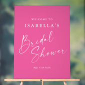 Minimalistische Roze Douchefavoriete Bruiloftswelk Acryl Bord (Neutraal)