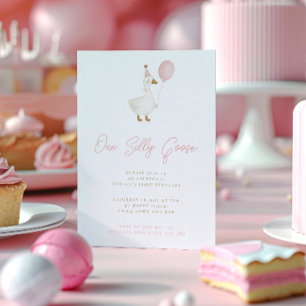 Minimalistische Roze Dwaas Ganz Eerste Verjaardags Kaart