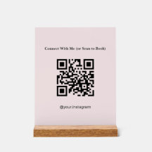 Minimalistische Roze Estheetische QR-code Boekings