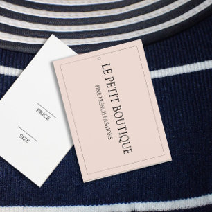 Minimalistische roze fashion hanglabel visitekaartje