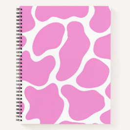 Minimalistische roze Koe print Notitieboek