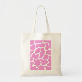Minimalistische roze Koe print Tote Bag