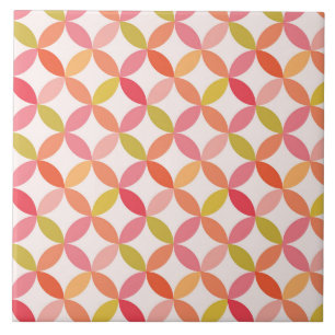 Minimalistische roze mid century modern tegeltje