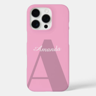 Minimalistische roze pastel typografie feminime cu iPhone 16 pro hoesje