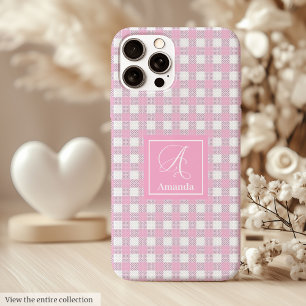 Minimalistische roze ruit iPhone hoes – Elegante s