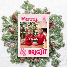 Minimalistische roze Schattigee familie foto Kerst