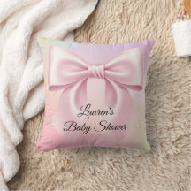 Minimalistische Roze Strik Babyborrel