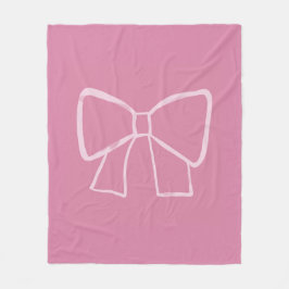 Minimalistische roze strik fleece deken