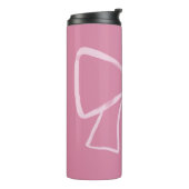 Minimalistische roze strik thermosbeker (Gedraaid links)