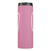 Minimalistische roze strik thermosbeker (Achterkant)