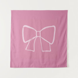 Minimalistische Roze Strik Wandkleed
