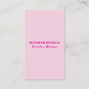Minimalistische roze trendy gepersonaliseerde naam informatiekaartje