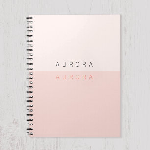 Minimalistische Roze Twee-Tons Notitieboek
