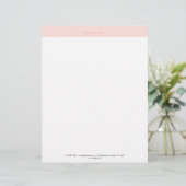 Minimalistische roze tweetonige briefhoofd (Staand voorkant)