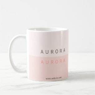 Minimalistische roze tweetonige koffiemok