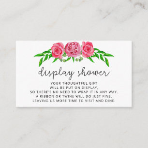 Minimalistische rozen Display douche Enclosure Car Informatiekaartje