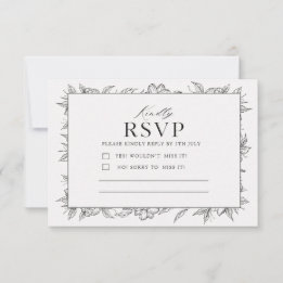 Minimalistische RSVP-kaart | Huwelijksreactiekaart RSVP Kaartje