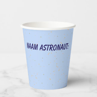 Minimalistische Ruimtevaart Beker met Naamveld - 
