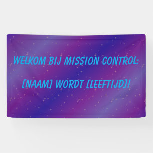 Minimalistische Ruimtevaart Welkomstbanner - Spandoek