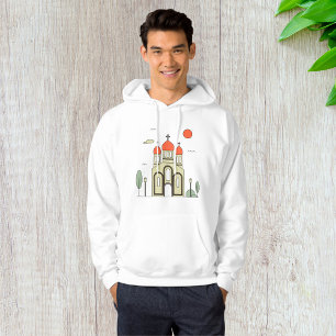 Minimalistische Russisch-orthodoxe Kerk  Hoodie