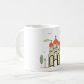 Minimalistische Russisch-Orthodoxe Kerk Koffiemok (Voorkant links)